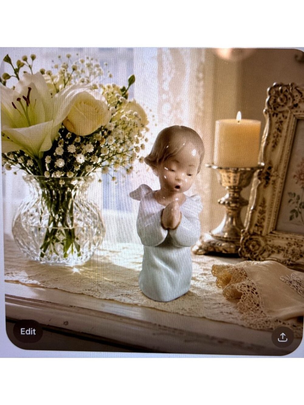Vintage Lladró Praying Angel - Picture 10 of 13